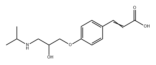 2-Propenoic acid, 3-[4-[2-hydroxy-3-[(1-methylethyl)amino]propoxy]phenyl]- Struktur