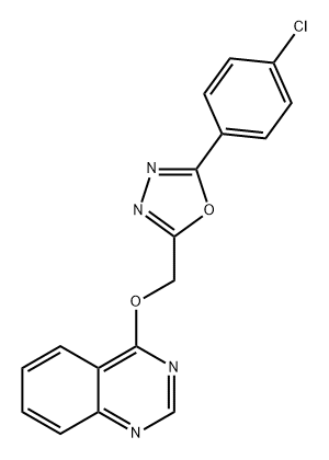 Quinazoline, 4-[[5-(4-chlorophenyl)-1,3,4-oxadiazol-2-yl]methoxy]- Struktur