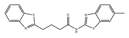 2-Benzothiazolebutanamide, N-(6-methyl-2-benzothiazolyl)-|4-(1,3-苯并噻唑-2-基)-N-(6-甲基-1,3-苯并噻唑-2-基)丁酰胺