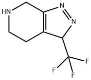 3H-Pyrazolo[3,4-c]pyridine, 4,5,6,7-tetrahydro-3-(trifluoromethyl)- Struktur