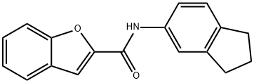 2-Benzofurancarboxamide, N-(2,3-dihydro-1H-inden-5-yl)- Struktur