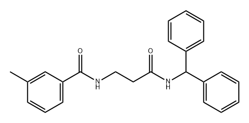 Benzamide, N-[3-[(diphenylmethyl)amino]-3-oxopropyl]-3-methyl- Struktur