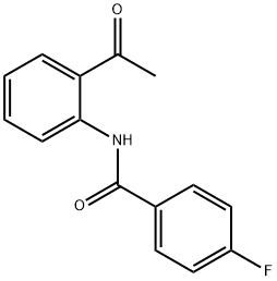 N-(2-acetylphenyl)-4-fluorobenzamide Struktur