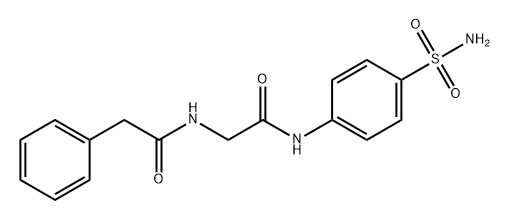 Benzeneacetamide, N-[2-[[4-(aminosulfonyl)phenyl]amino]-2-oxoethyl]- Struktur