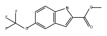 1H-Indole-2-carboxylic acid, 5-(trifluoromethoxy)-, methyl ester Struktur