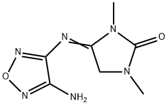 2-?Imidazolidinone, 4-?[(4-?amino-?1,?2,?5-?oxadiazol-?3-?yl)?imino]?-?1,?3-?dimethyl- Struktur