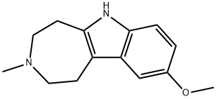 Azepino[4,5-b]indole,1,2,3,4,5,6-hexahydro-9-methoxy-3-methyl-(8CI) Struktur