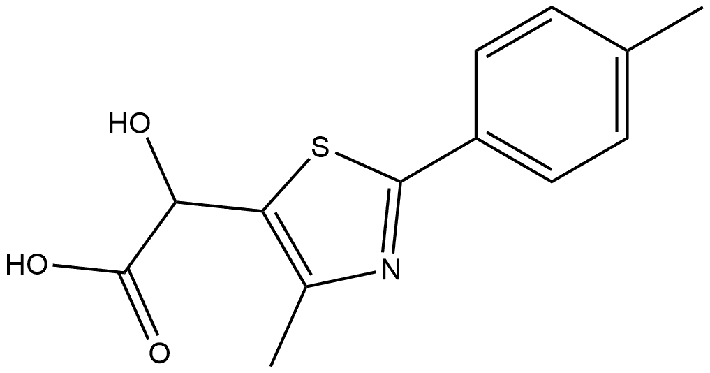 5-Thiazoleacetic acid, α-hydroxy-4-methyl-2-(4-methylphenyl)-