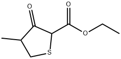 2-Thiophenecarboxylic acid, tetrahydro-4-methyl-3-oxo-, ethyl ester Struktur