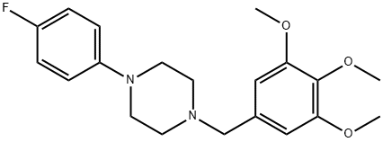 Piperazine, 1-(4-fluorophenyl)-4-[(3,4,5-trimethoxyphenyl)methyl]- Struktur