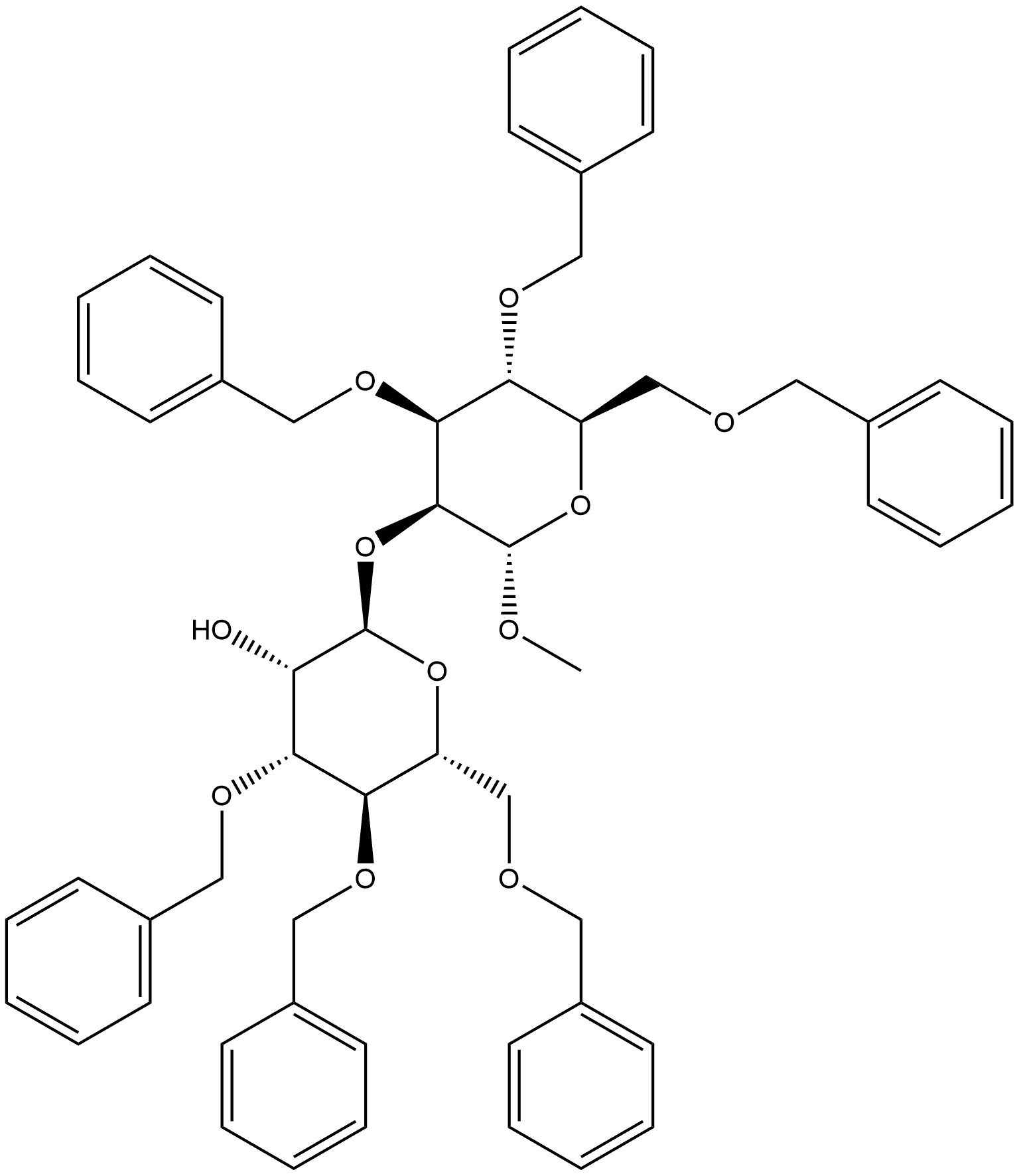 α-D-Mannopyranoside, methyl 3,4,6-tris-O-(phenylmethyl)-2-O-[3,4,6-tris-O-(phenylmethyl)-α-D-mannopyranosyl]-