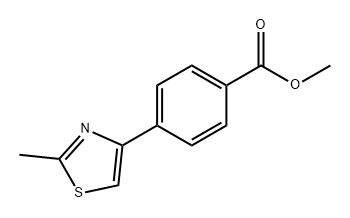 Benzoic acid, 4-(2-methyl-4-thiazolyl)-, methyl ester Struktur