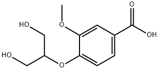 Benzoic acid, 4-[2-hydroxy-1-(hydroxymethyl)ethoxy]-3-methoxy- Struktur