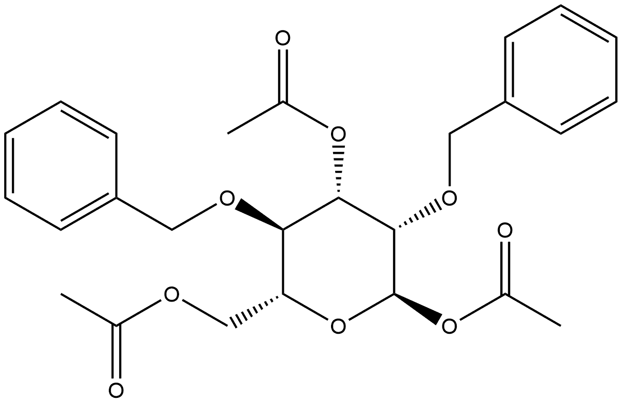 α-D-Mannopyranose, 2,4-bis-O-(phenylmethyl)-, 1,3,6-triacetate