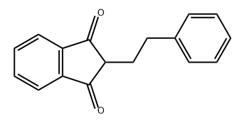 1H-Indene-1,3(2H)-dione, 2-(2-phenylethyl)- Struktur