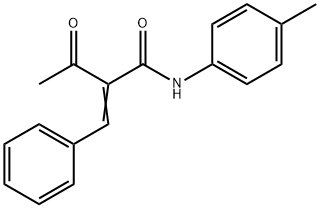 Butanamide, N-(4-methylphenyl)-3-oxo-2-(phenylmethylene)- Struktur