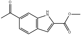 1H-Indole-2-carboxylic acid, 6-acetyl-, methyl ester Struktur