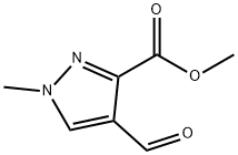 1H-Pyrazole-3-carboxylic acid, 4-formyl-1-methyl-, methyl ester Struktur