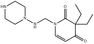 N-aminomethylpiperazine 3,3-diethyl-2,4-pyridinedione Struktur