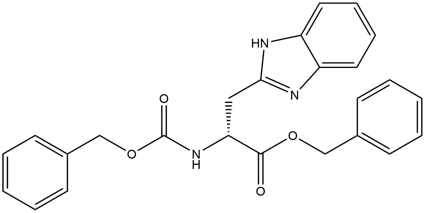 1H-Benzimidazole-2-propanoic acid, α-[[(phenylmethoxy)carbonyl]amino]-, phenylmethyl ester, (αR)-