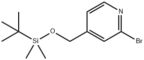 Pyridine, 2-bromo-4-[[[(1,1-dimethylethyl)dimethylsilyl]oxy]methyl]- Struktur