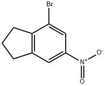 1H-Indene, 4-bromo-2,3-dihydro-6-nitro- Struktur