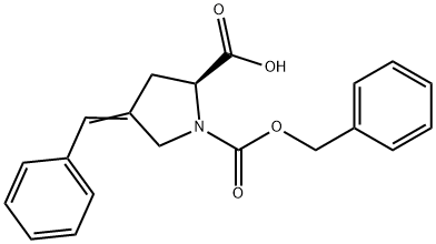 1,2-Pyrrolidinedicarboxylic acid, 4-(phenylmethylene)-, 1-(phenylmethyl) ester, (S)- (9CI) Struktur