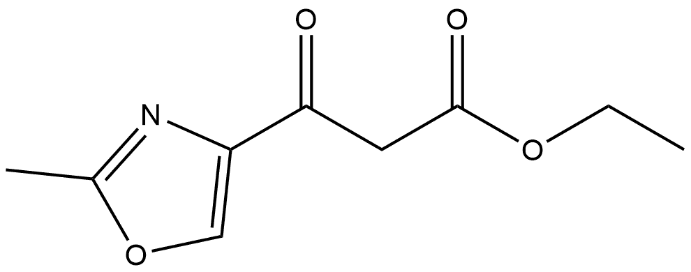 4-Oxazolepropanoic acid, 2-methyl-β-oxo-, ethyl ester Struktur