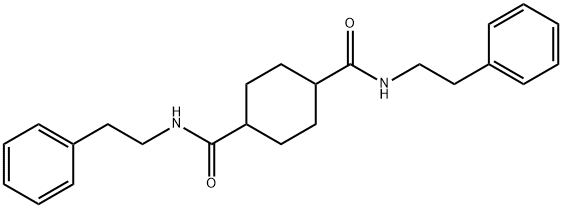 1-N,4-N-bis(2-phenylethyl)cyclohexane-1,4-dicarboxamide Struktur