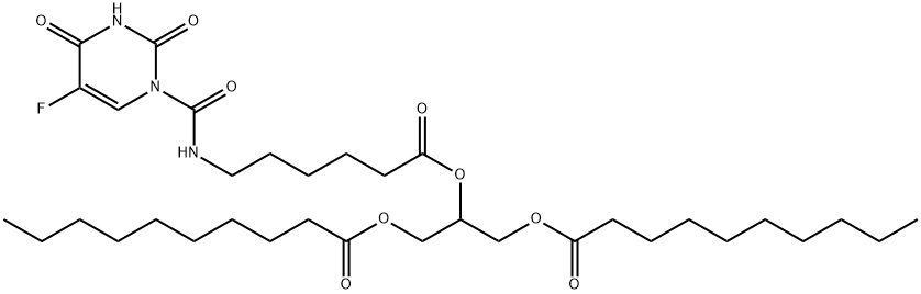 1,3-didecanoyl-2-(6-(5-fluorouracil-1-yl)carbonylamino)glyceride Struktur