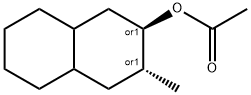 2-?Naphthalenol, decahydro-?3-?methyl-?, 2-?acetate, (2R,?3R)?-?rel- Struktur