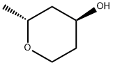 2H-Pyran-4-ol, tetrahydro-2-methyl-, (2R-trans)- (9CI) Struktur