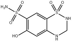 2H-1,2,4-Benzothiadiazine-7-sulfonamide, 3,4-dihydro-6-hydroxy-, 1,1-dioxide Struktur