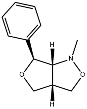 1H,?3H-?Furo[3,?4-?c]?isoxazole, tetrahydro-?1-?methyl-?6-?phenyl-?, (3aS,?6S,?6aR)?- Struktur