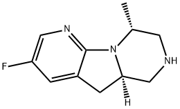 Pyrido[3',?2':4,?5]?pyrrolo[1,?2-?a]?pyrazine, 3-?fluoro-?5,?5a,?6,?7,?8,?9-?hexahydro-?9-?methyl-?, (5aR,?9R)?- Struktur