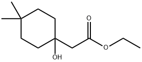 Cyclohexaneacetic acid, 1-?hydroxy-?4,?4-?dimethyl-?, ethyl ester Struktur