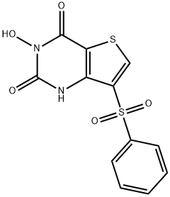 Thieno[3,2-d]pyrimidine-2,4(1H,3H)-dione, 3-hydroxy-7-(phenylsulfonyl)- Struktur