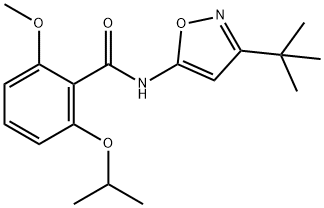 Benzamide, N-[3-(1,1-dimethylethyl)-5-isoxazolyl]-2-methoxy-6-(1-methylethoxy)- Struktur