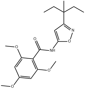 Benzamide, N-[3-(1-ethyl-1-methylpropyl)-5-isoxazolyl]-2,4,6-trimethoxy- Struktur