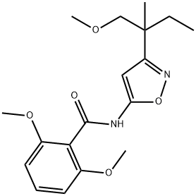 Benzamide, 2,6-dimethoxy-N-[3-[1-(methoxymethyl)-1-methylpropyl]-5-isoxazolyl]- Struktur