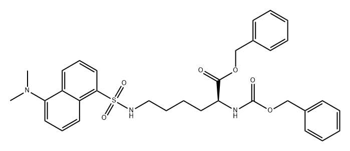 L-Lysine, N6-[[5-(dimethylamino)-1-naphthalenyl]sulfonyl]-N2-[(phenylmethoxy)carbonyl]-, phenylmethyl ester Struktur