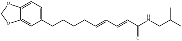 2,4-Nonadienamide, 9-(1,3-benzodioxol-5-yl)-N-(2-methylpropyl)-, (2E,4E)- Struktur