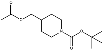 tert-butyl 4-(acetoxymethyl)piperidine-1-carboxylate Struktur