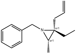 Aziridine, 2-?ethyl-?3-?methyl-?1-?(phenylmethyl)?-?2-?(2-?propen-?1-?yl)?-?, (2R,?3S)?-?rel- Struktur