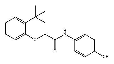 Acetamide, 2-[2-(1,1-dimethylethyl)phenoxy]-N-(4-hydroxyphenyl)- Struktur