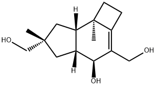 1H-Cyclobut[e]indene-3,6-dimethanol, 2,4,4a,5,6,7,7a,7b-octahydro-4-hydroxy-6,7b-dimethyl-, (4S,4aR,6R,7aS,7bR)- Struktur