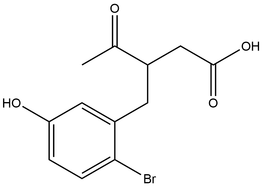 Benzenebutanoic acid, β-acetyl-2-bromo-5-hydroxy- Struktur