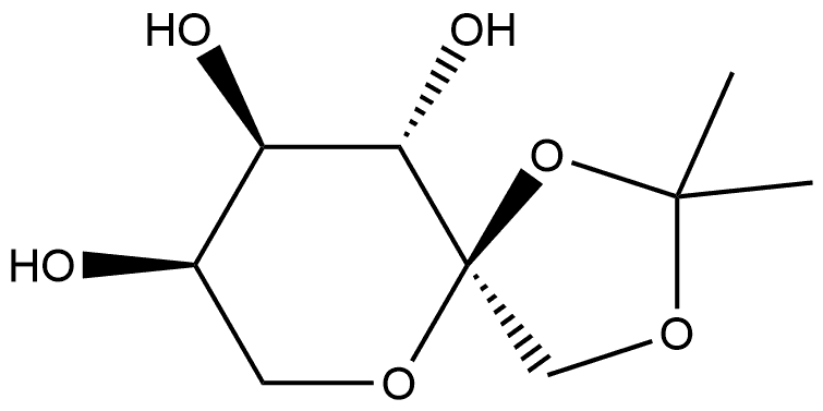 α-D-Fructopyranose, 1,2-O-(1-methylethylidene)- Struktur