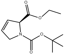 1H-Pyrrole-1,2-dicarboxylic acid, 2,5-dihydro-, 1-(1,1-dimethylethyl) 2-ethyl ester, (2S)- Struktur