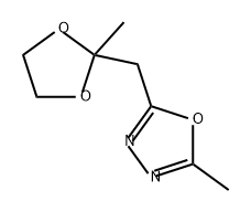 1,3,4-Oxadiazole, 2-methyl-5-[(2-methyl-1,3-dioxolan-2-yl)methyl]- Struktur